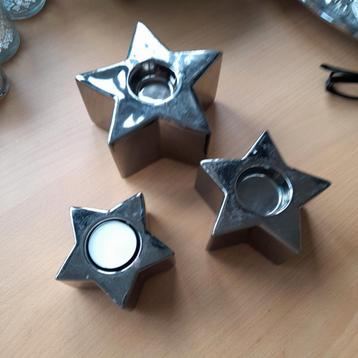 3 stere waxinelicht houders groot naar klein  beschikbaar voor biedingen