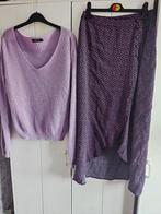 Ydence Set: Rok & Trui Lila/Paars Maat S/XS, Paars, Zo goed als nieuw, Knielengte, Maat 36 (S)
