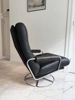 Vintage draaifauteuil, Jan des Bouvrie, Gelderland jaren 70, Huis en Inrichting, Fauteuils, Ophalen, Gebruikt, Metaal, ...