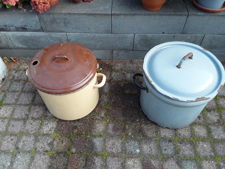 emaille weckketel. emaille wasketel, Antiek en Kunst, Antiek | Emaille, Ophalen