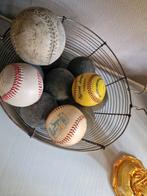 4 Oude Honkbal ballen, Sport en Fitness, Honkbal en Softbal, Ophalen of Verzenden, Gebruikt, Bal