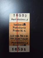 Oude Tsjechische trein ticket, Verzamelen, Ophalen of Verzenden