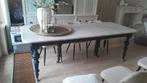 Stevige rechthoekige eikenhouten 6 persoons tafel, Huis en Inrichting, Tafels | Eettafels, Ophalen, Gebruikt, 100 tot 150 cm, Eikenhout