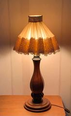 Art Deco houten tafellamp/vloerlamp Amsterdamse School stijl, Hout, Gebruikt, 50 tot 75 cm, Ophalen of Verzenden