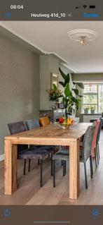 Zware eikenhouten tafel voor 8 personen, Huis en Inrichting, Ophalen, Gebruikt, 100 tot 150 cm, Eikenhout
