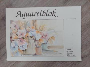 Aquarel blok 26x36 cm nog 19 vellen  beschikbaar voor biedingen