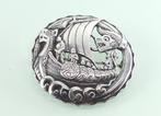 Antieke zilveren broche, Rasmus Bjørn Halvordsen, Denemarken, Sieraden, Tassen en Uiterlijk, Antieke sieraden, Ophalen of Verzenden