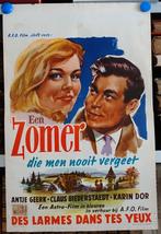 Filmposter Des larmes dans tes yeux / zomer... nooit vergeet, Ophalen of Verzenden, A1 t/m A3, Film en Tv