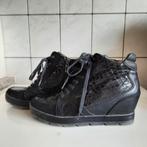 Zwarte Lak/Lederen Wedges, Hoge Sneakers, TAMARIS Maat 40, Ophalen of Verzenden, Zo goed als nieuw, Sneakers of Gympen, Zwart