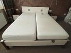 Tweepersoonsbed met elektrisch vertelbare bodems, Ophalen, Tweepersoons, 160 cm, Hout