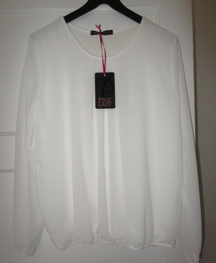 Nieuwe blouson Pink Lady off-white mt L-gevoerd-lange mouwen, Kleding | Dames, Blouses en Tunieken, Nieuw, Maat 42/44 (L), Wit
