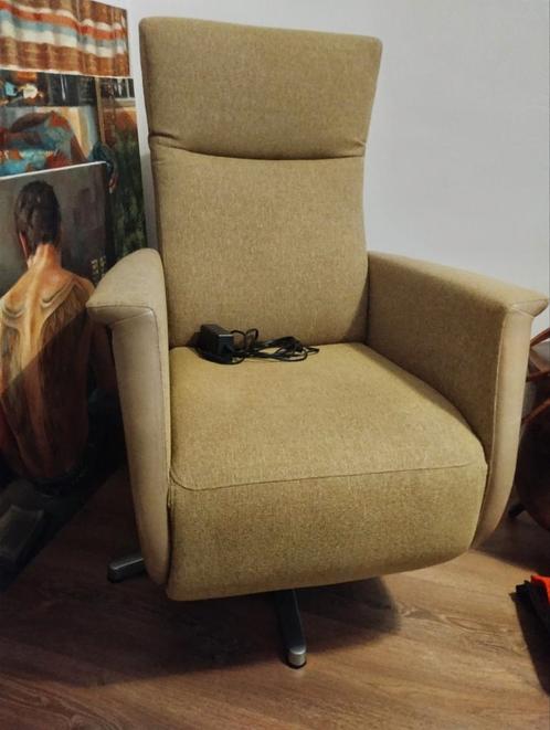 Prominent sta op fauteuil leer met stof, Huis en Inrichting, Fauteuils, Ophalen