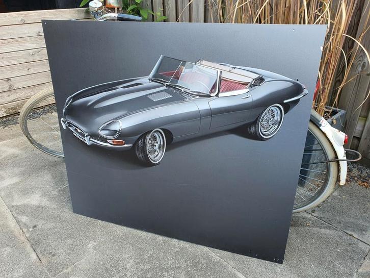 Jaguar oldtimer garage reklameborden 2 stuks, Verzamelen, Merken en Reclamevoorwerpen, Zo goed als nieuw, Reclamebord, Ophalen