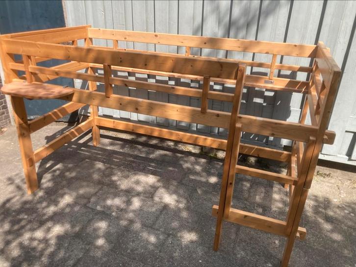 Lifetime kinderbed halfhoogslaper, Kinderen en Baby's, Kinderkamer | Bedden, Gebruikt, 180 cm of meer, 85 tot 100 cm, Ophalen