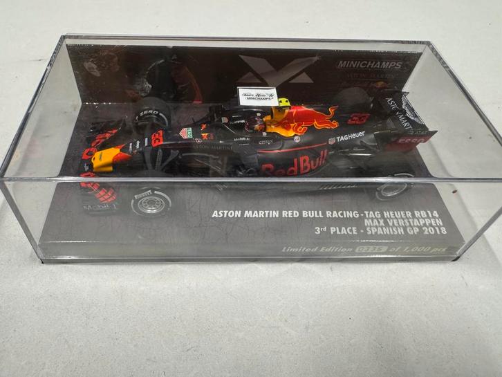 Max Verstappen RB14 1:43 Spanje GP 2018 0335/1000, Hobby en Vrije tijd, Modelauto's | 1:43, Nieuw, Auto, MiniChamps, Ophalen of Verzenden