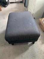 Donkergrijze poef, Ophalen, Gebruikt, 75 tot 100 cm, Stof