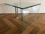 Vintage design bijzettafel | coffee table | chroom en glas, Huis en Inrichting, Tafels | Bijzettafels, Glas, 55 tot 75 cm, Minder dan 45 cm