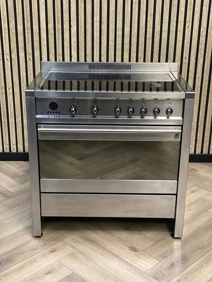 Smeg keramische Fornuis + grote multifunctionele oven, Witgoed en Apparatuur, Fornuizen, Gas, Grill, Ophalen of Verzenden