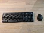 Logitech K270 draadloos toetsenbord met M280 muis, Ophalen of Verzenden, Zo goed als nieuw, Draadloos, Qwerty