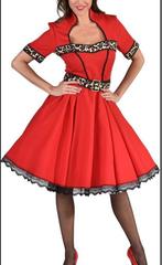 Leuke rood/zwart/panter ROCK & ROLL/50's/ROCKABILLY jurk (1), Ophalen, Carnaval, Maat 46/48 (XL) of groter, Nieuw