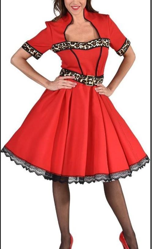 Leuke rood/zwart/panter ROCK & ROLL/50's/ROCKABILLY jurk (1), Kleding | Dames, Carnavalskleding en Feestkleding, Nieuw, Kleding