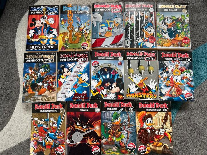 14 Donald Duck Dubbelpockets - Diverse Nummers, Boeken, Stripboeken, Gelezen, Meerdere stripboeken, Ophalen of Verzenden