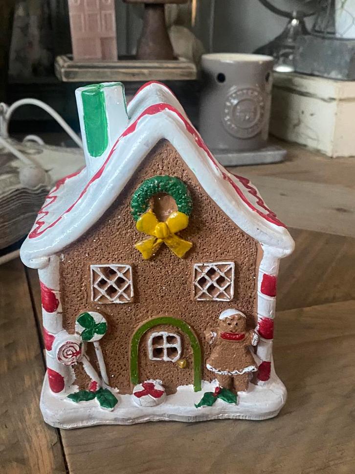 2x Gingerbread Huisjes met Licht, Diversen, Kerst, Nieuw, Ophalen of Verzenden