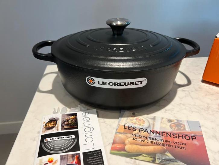 Nieuwe Le Creuaet Risotto Pan 30 cm in de doos, Huis en Inrichting, Keuken | Potten en Pannen, Nieuw, Koekenpan of Braadpan, Gietijzer