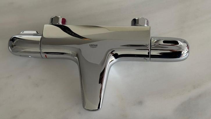 badkraan / douchekraan Grohetherm 1000, Doe-het-zelf en Verbouw, Sanitair, Zo goed als nieuw, Bad, Chroom, Rvs, Ophalen of Verzenden