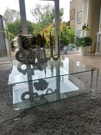 Salontafel glas vierkant, Huis en Inrichting, Tafels | Salontafels, Ophalen, Gebruikt, Vierkant, Glas