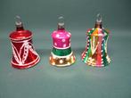Drie x oude vintage kerstbal klokje, Diversen, Kerst, Ophalen of Verzenden