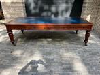 Unieke Engelse schrijftafel mahoniehout groot formaat, Ophalen