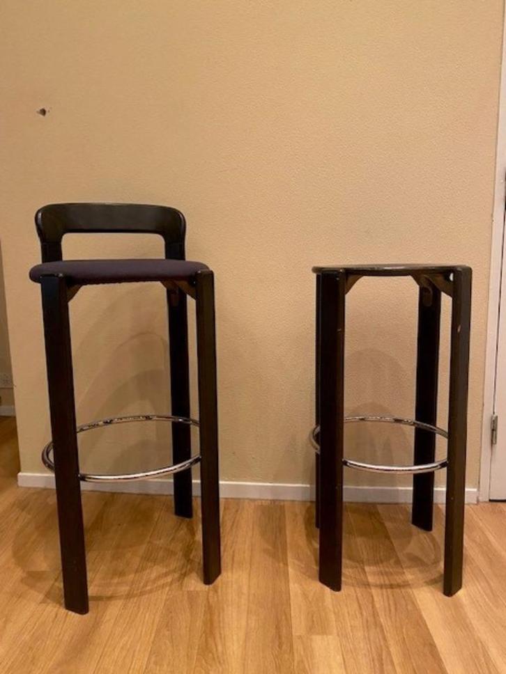 Hay Rey krukken, Huis en Inrichting, Barkrukken, Gebruikt, 60 tot 90 cm, Hout, 2 krukken, Met voetsteun, Ophalen