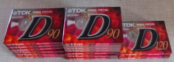 33 NIEUWE TDK CASSETTES D60, D90, D120 EN D-60 (ANDER FRONT) beschikbaar voor biedingen
