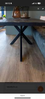 Stalen frame tafel, Huis en Inrichting, Tafels | Eettafels, Ophalen, 50 tot 100 cm, Zo goed als nieuw, Vijf personen of meer