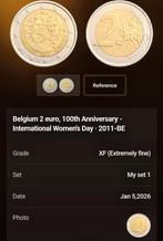 België 2 Euro 2011 - Internationale Vrouwendag, Ophalen of Verzenden, Metaal, Losse munt