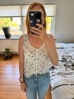 Only mouwloze blouse – wit/blauw bloemen – maat S, Only, Blauw, Ophalen of Verzenden, Zo goed als nieuw