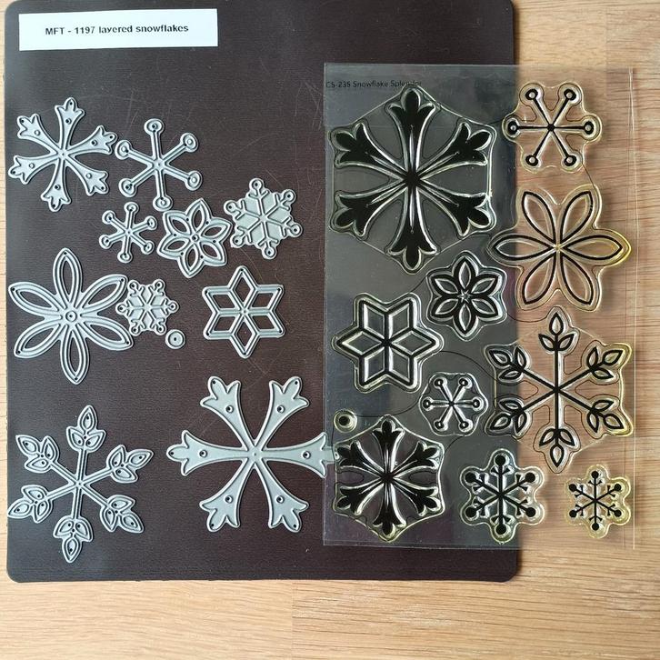 MFT Stansen - Sneeuwvlokken, Hobby en Vrije tijd, Scrapbooking, Ophalen of Verzenden