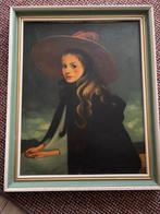 Antiek portret op doek, Antiek en Kunst, Ophalen of Verzenden