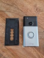 Ring video deurbel oplaadbaar en op stroom, Ophalen of Verzenden, Ingebouwde camera, Gebruikt, Draadloos