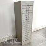Vintage, industrieel, metalen ladekast 18 lades, archiefkast, Ophalen, Minder dan 50 cm, Gebruikt, 100 tot 150 cm
