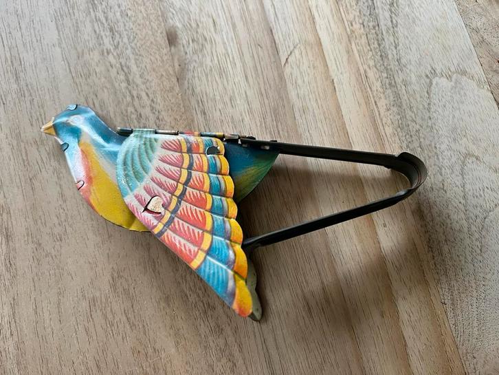 Vintage blikken vogel knijpspeelgoed, Antiek en Kunst, Antiek | Speelgoed, Ophalen of Verzenden