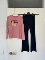 Leuk setje van We 134-140 donkerblauwe flared broek en shirt, Kinderen en Baby's, Kinderkleding | Maat 134, Ophalen of Verzenden