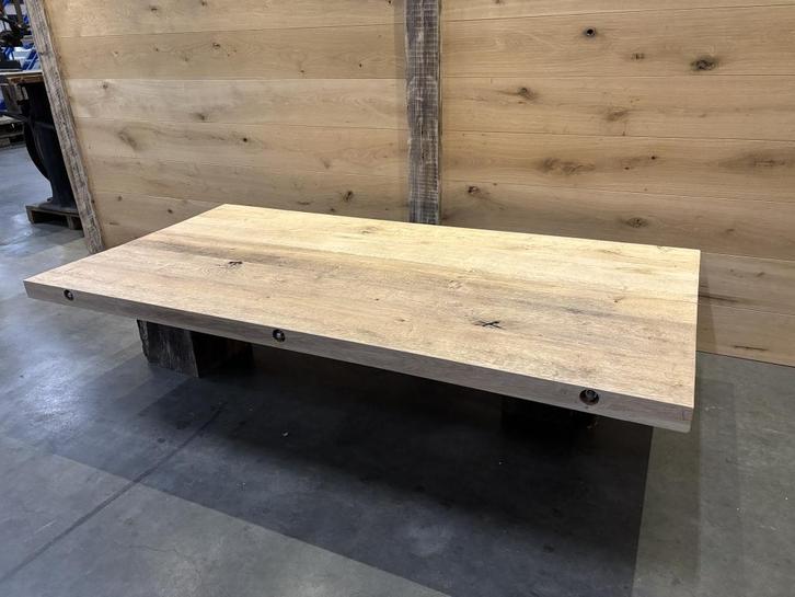 Eiken Klooster Tafelblad op Maat – Robuust & Uniek tafel, Huis en Inrichting, Tafels | Eettafels, Nieuw, 50 tot 100 cm, Rechthoekig