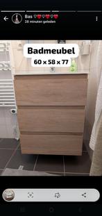 Wastafelkast met Spiegelkast - Is Als Nieuw!, Huis en Inrichting, Badkamer | Badkamermeubels, Zo goed als nieuw, Minder dan 100 cm
