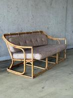 Mid Century boho bamboe 3-zits bank / sofa, Ophalen