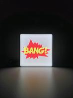 BANG! Comic LED Lamp – Pop-art Stijl Wandlamp, Minder dan 30 watt, Nieuw, Overige fittingen, Ophalen of Verzenden