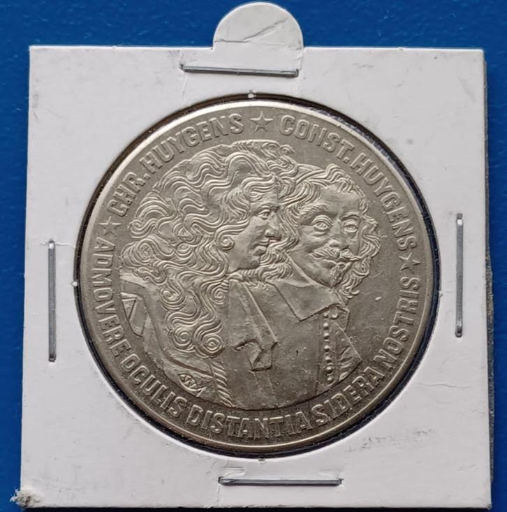 10 ECU 1989 - Constantijn en Christiaan Huygens, Postzegels en Munten, Penningen en Medailles, Overige materialen, Nederland, Verzenden