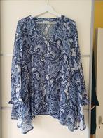 Blauwe blouse maat 48/50, Ophalen, Blauw, Maat 46/48 (XL) of groter, Gedragen