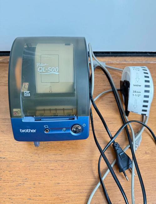 Brother labelprinter P-touch QL-500 incl labels, Computers en Software, Labelprinters, Zo goed als nieuw, Etiket, Tape-label, Ophalen of Verzenden